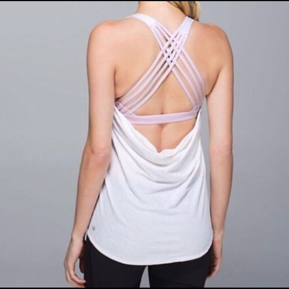 Lululemon Wild tank size 6 pink/heathered gray